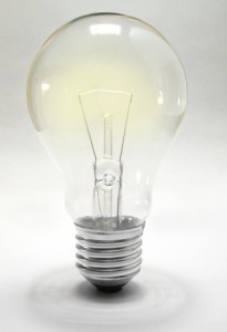 clear light bulb idea